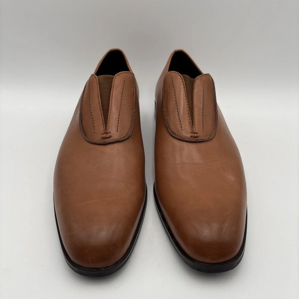 Donald J Pliner Marcel-35 Mens 14M Saddle Vachetta M140 Luxury Dress Shoes ITALY
